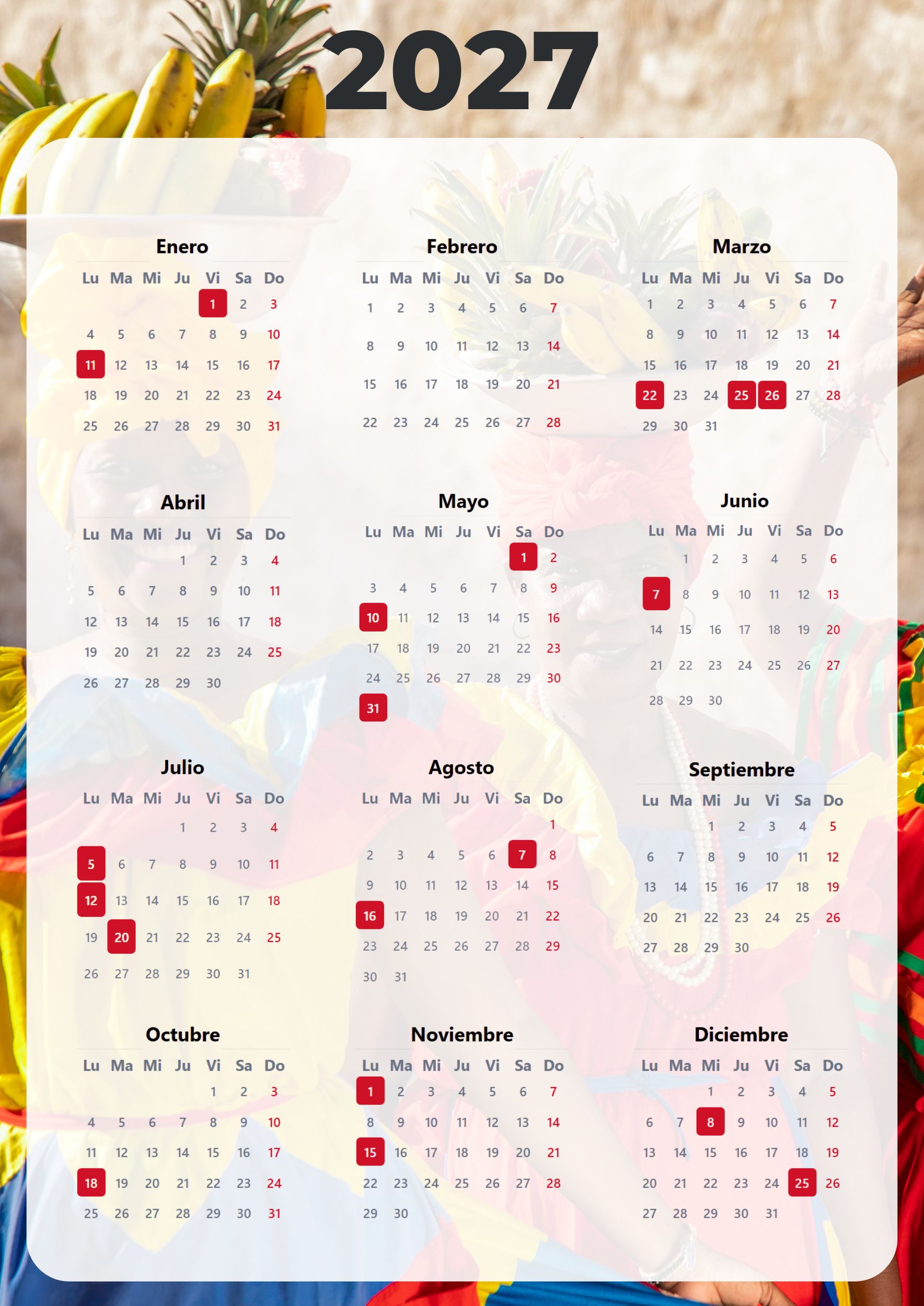 CALENDARIOS NUEVA LENGUA 2027